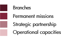 amérique latine - nos implantations - légende EN