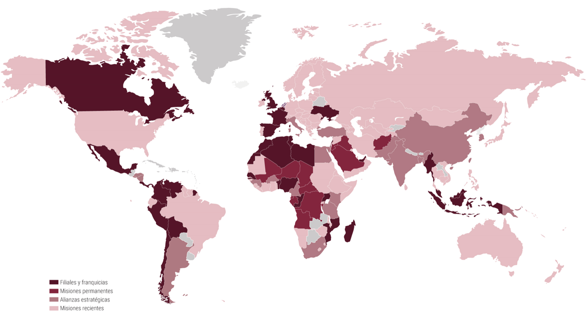 Carte des implantations ES