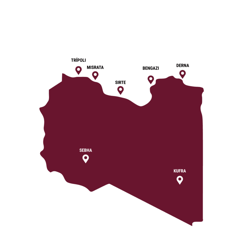 Carte Libye - Notre présence - ES